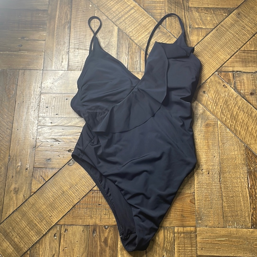Black one piece bathing suit